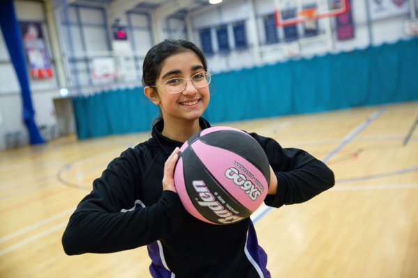 Student wearing PE uniform