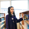 A student using the school's library