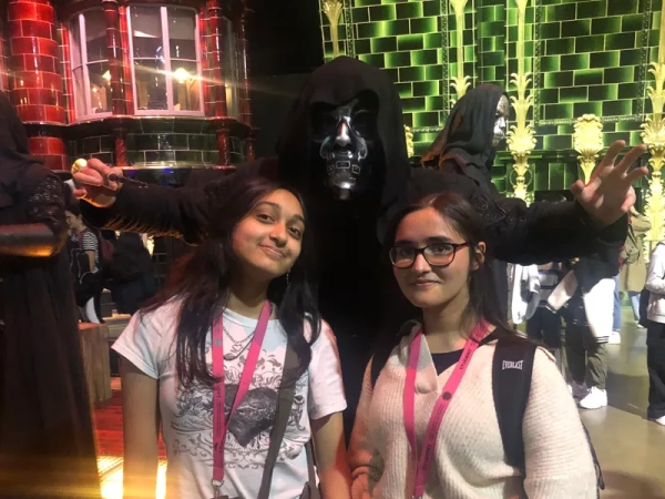 Students during a trip to Harry Potter World in London, in September 2023