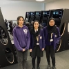 Students in the 'gaming arena' at Media City, during a CyberFirst trip in November 2024