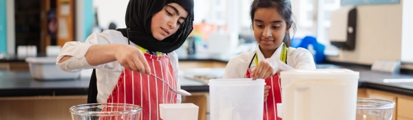 Student during a food technology lesson