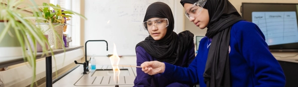 Students during a science lesson