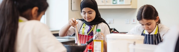 Student during a food technology lesson