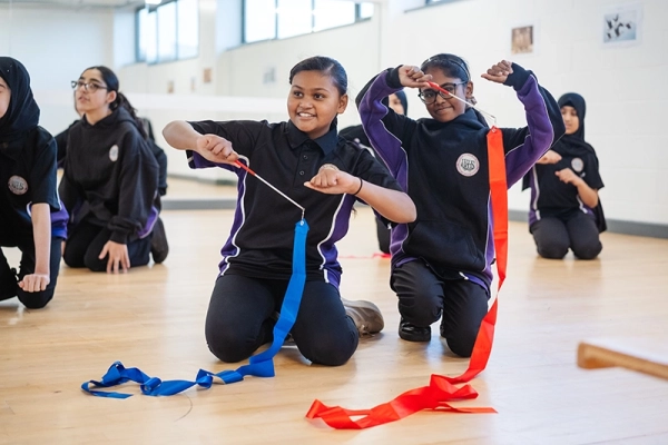 Students during a PE lesson