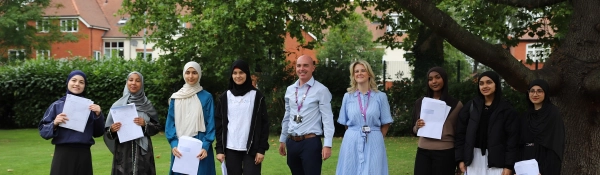 Students celebrate their results on GCSE Results Day 2025