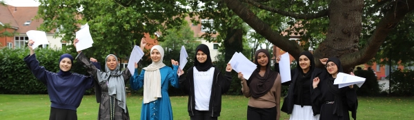 Students celebrate their results on GCSE Results Day 2025