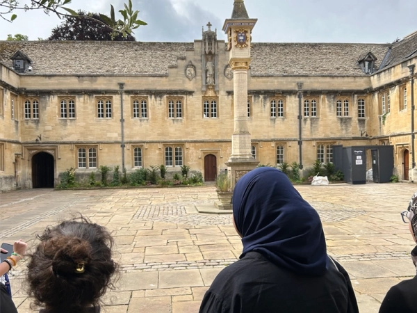 Sixth Form students during a visit to Corpus Christi College Oxford in 2025