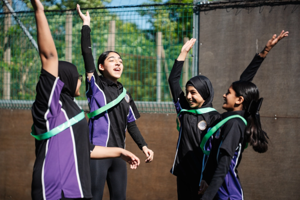 Students during a PE lesson